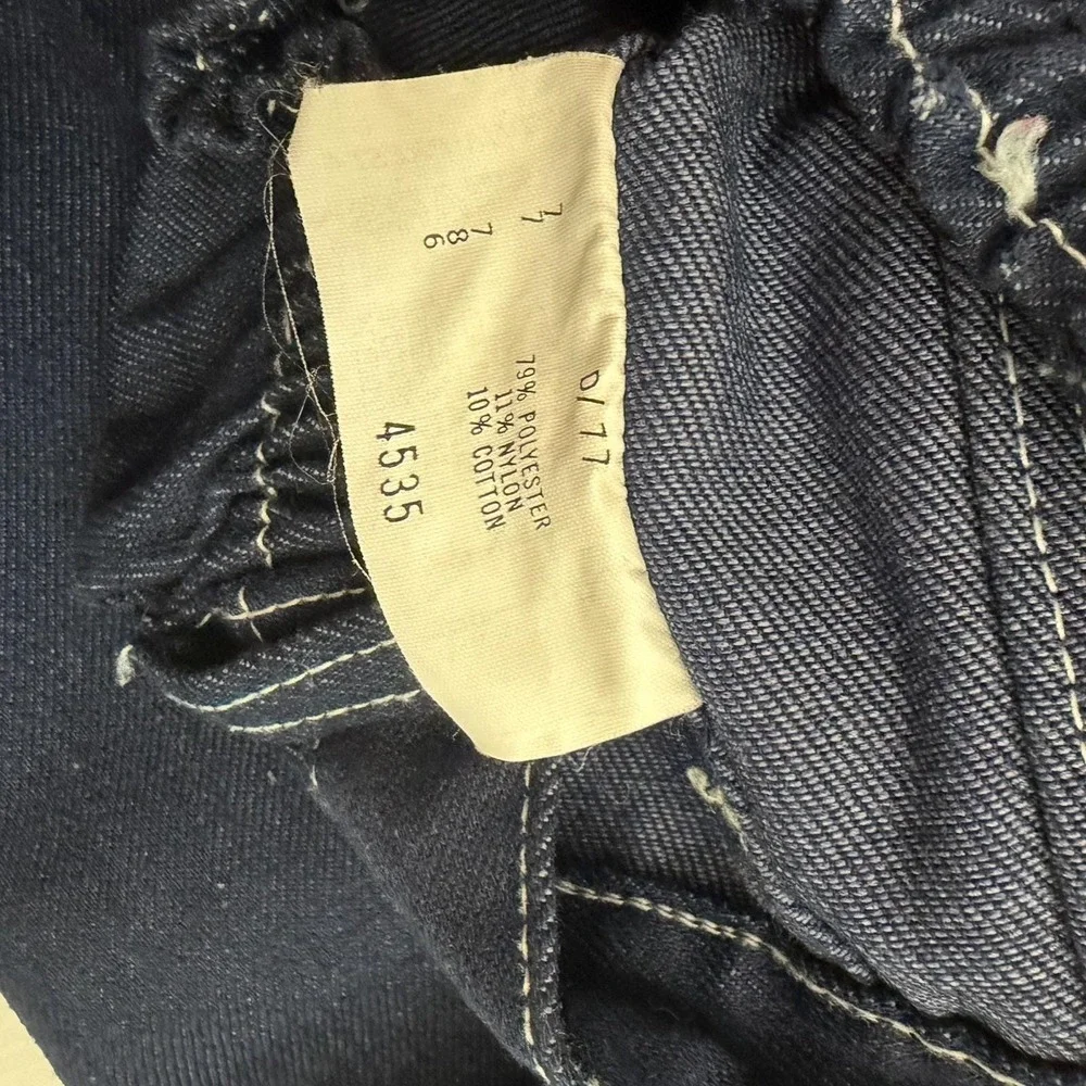 Vintage Sears Perma-Prest Toughskins Girls Embroidered Butterfly Jeans Sz 6 Slim